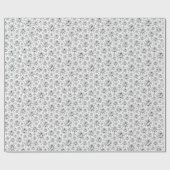 クリスタルダイヤモンドホワイトグレーシルバー繊細 ラッピングペーパー (フラット)