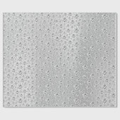 クリスタルダイヤモンドホワイトグレー銀金属ブライダル ラッピングペーパー (フラット)