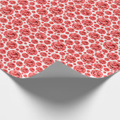 クリスタルダイヤモンドレッドホワイトルービン紙吹雪ドット ラッピングペーパー (角)