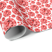 クリスタルダイヤモンドレッドホワイトルービン紙吹雪ドット ラッピングペーパー (ロールコーナー)