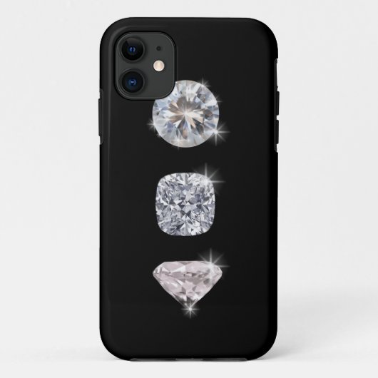 クリスタルダイヤモンド(3個) Case-Mate iPhoneケース (裏面)