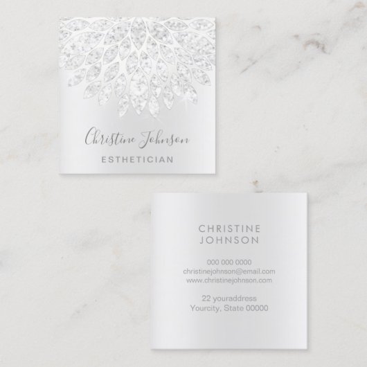 クリスタルダリア スクエア名刺 (正面/裏面)