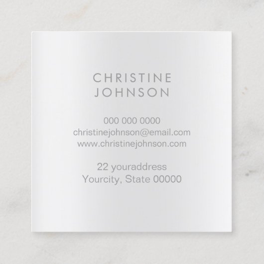 クリスタルダリア スクエア名刺 (裏面)