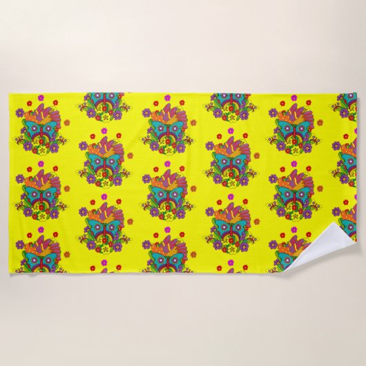 クリスタルティップスアンドアリステア ビーチタオル (正面)