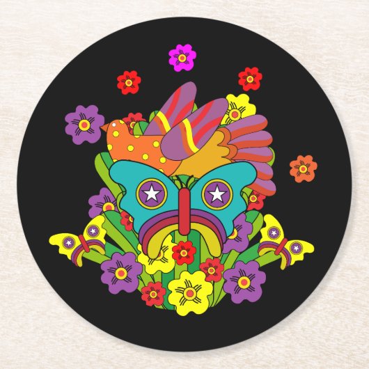 クリスタルティップスアンドアリステア ラウンドペーパーコースター (正面)