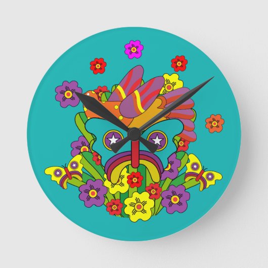 クリスタルティップスアンドアリステア ラウンド壁時計 (正面)