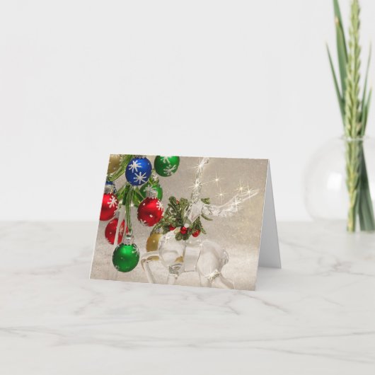 クリスタルトナカイのクローズアップ カード (正面)