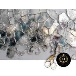 クリスタルドラゴンスケールガラスデカップージデザイン 薄葉紙