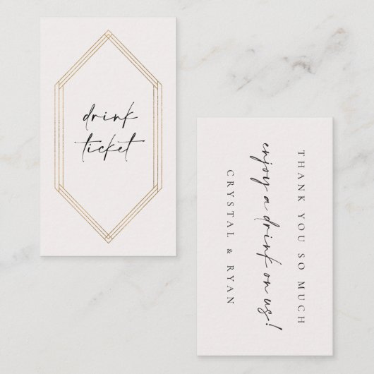 クリスタルドリンクチケットバーカード C100 名刺 (正面/裏面)