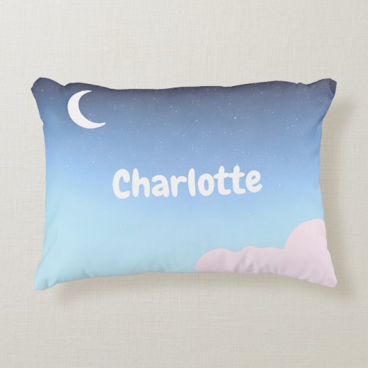 クリスタルドリーミンキッズデコールアクセント枕16" x 12" アクセントクッション (正面)