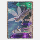 クリスタルネズミと猫フェアリーガーデン スローブランケット (正面縦)