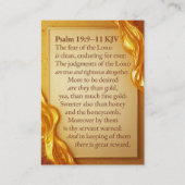 クリスタルハニー | Psalm 19:9-11 KJVカードボックス 名刺 (裏面)