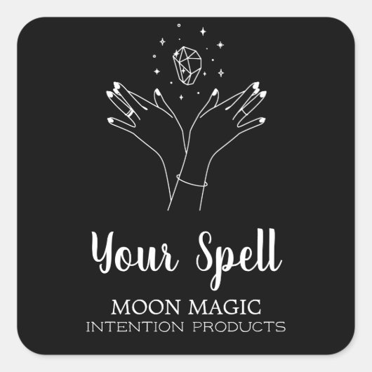 クリスタルハンズスペルブラックジャー スクエアシール (正面)