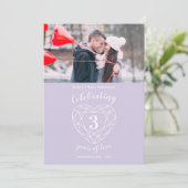 クリスタルハートアニバーサリー3周年写真招待状 招待状 (スタンド正面)