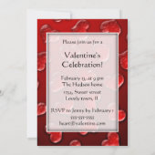 クリスタルハートバレンタインデー招待状 招待状 (裏面)