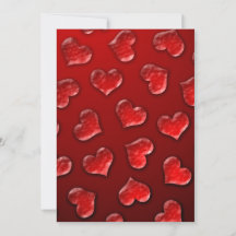 クリスタルハートバレンタインデー招待状