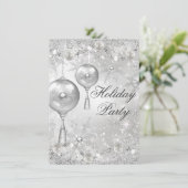 クリスタルバウブル&スノーフレーククリスマスホリデーパーティー 招待状 (スタンド正面)