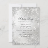 クリスタルバウブル&スノーフレーククリスマスホリデーパーティー 招待状 (裏面)