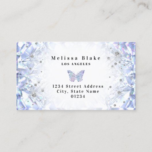 クリスタルバタフライロゴ名刺 名刺 (裏面)