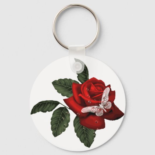 クリスタルバタフライ キーホルダー (正面)