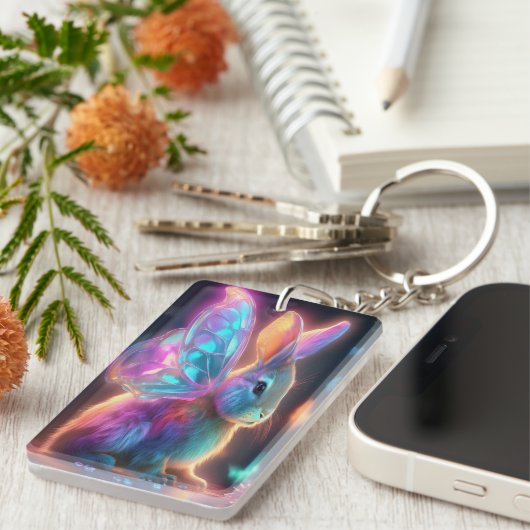 クリスタルバニー キーホルダー (正面右)