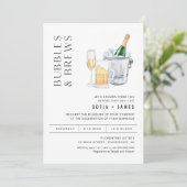 クリスタルバブル&ブレウズカップルシャワー招待状 招待状 (スタンド正面)