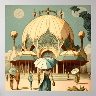 クリスタルパレスワールドフェアAIアートポスター ポスター