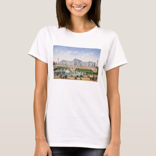 クリスタルパレス,シデナム, c.1862 (カラーリソ) tシャツ (正面)