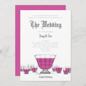 クリスタルパンチボウル結婚式招待状 招待状 (正面/裏面)