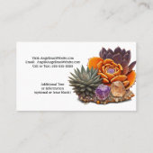 クリスタルヒーラーエネルギー労働者の多肉結晶 名刺 (裏面)