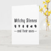 クリスタルヒーリングウィッチーストーンとその使用ギフト カード (黄色い花)