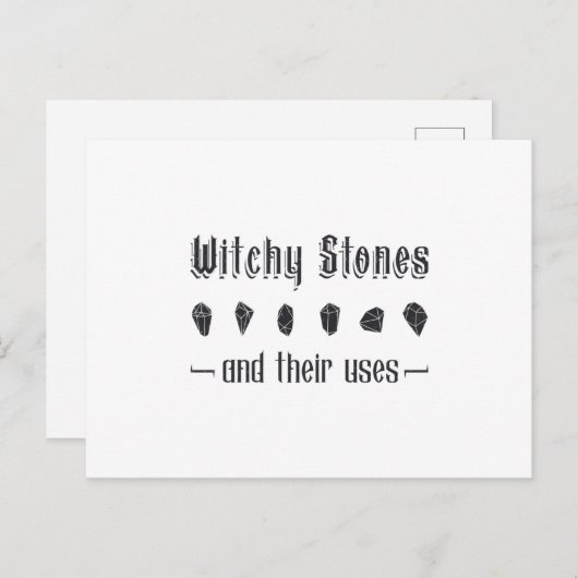 クリスタルヒーリングウィッチーストーンとその使用ギフト ポストカード (正面/裏面)