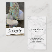 クリスタルビキニフィットネスコンペティションシューズ女性 名刺 (正面/裏面)