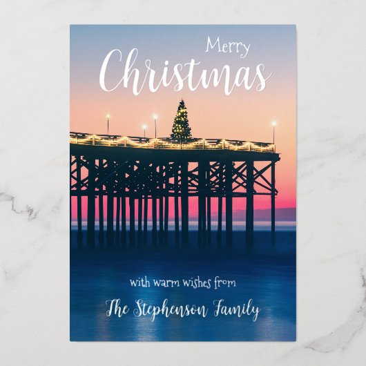 クリスタルピアパシフィックビーチサンディエゴカスタム写真 箔シーズンカード (正面)