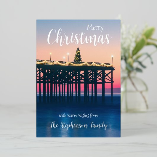 クリスタルピアパシフィックビーチサンディエゴカスタム写真 箔シーズンカード (立ち正面)