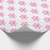 クリスタルピンクの花のラッピング紙 ラッピングペーパー (角)