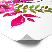 クリスタルピンクピーチああ結婚スナップのサインのハッシュタグ ポスター (角)