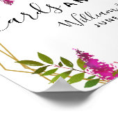 クリスタルピンクピーチバラカード&ギフト結婚ズ ポスター (角)