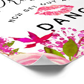 クリスタルピンクピーチレディース結婚バスルーム ポスター (角)