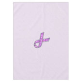 クリスタルピンクリボン認識度編み物 テーブルクロス (正面)