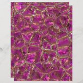 クリスタルピンク及び金ゴールドスクラップブック紙 (正面/裏面)