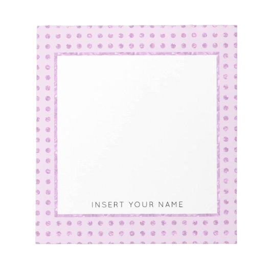 クリスタルピンク パーソナライズ ノート 5.5" x 6" (正面)