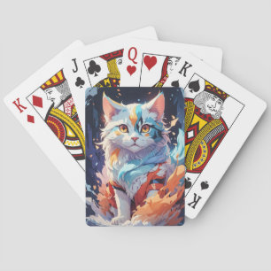 クリスタルファンタジーの猫アートワーク トランプ