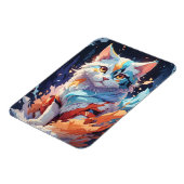 クリスタルファンタジーの猫アートワーク マグネット (左側)