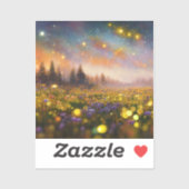 クリスタルフィールドと星空 シール (シート)