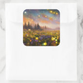 クリスタルフィールドと星空 スクエアシール (バッグ)