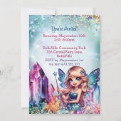 クリスタルフェアリーフォレストパーティー招待状 招待状 (裏面)