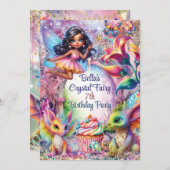 クリスタルフェアリーフォレストパーティー招待状 招待状 (正面/裏面)