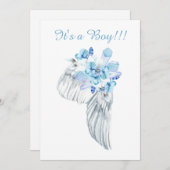 *~*クリスタルフェザーエンジェルウィングシャワー招待状 招待状 (正面/裏面)