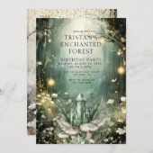 クリスタルフォレストキッドの誕生日パーティー 招待状 (正面/裏面)